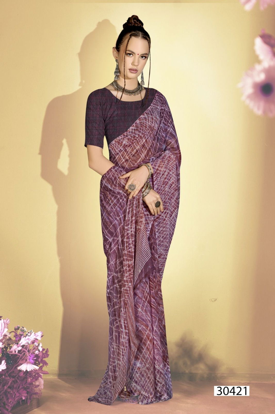 Arnika Vol 8 By Vallabhi Floral Printed Georgette Saree Wholesale Shop In Surat
